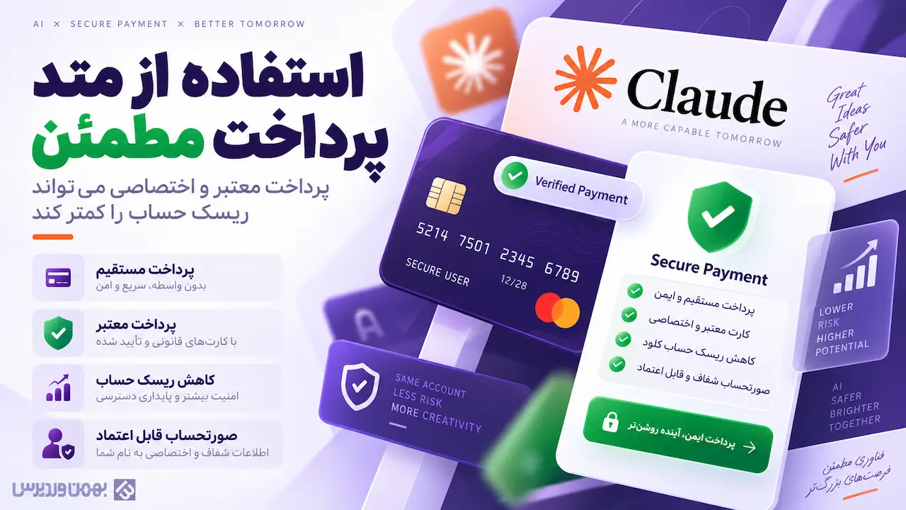 استفاده از روش پرداخت مطمئن برای کاهش ریسک مسدود شدن اکانت Claude